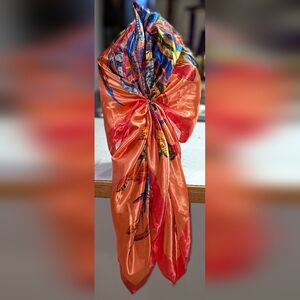 Beautiful Feather Print WILD RAG Scarf